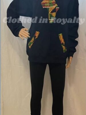 Hoodie with African flag Size Large