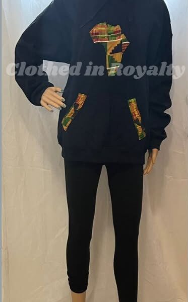 Hoodie with African flag Size Large