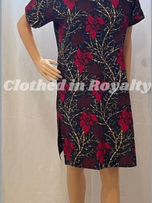 Ladies flowered Kitenge Dress This is Medium size