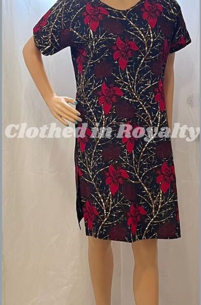 Ladies flowered Kitenge Dress This is Medium size