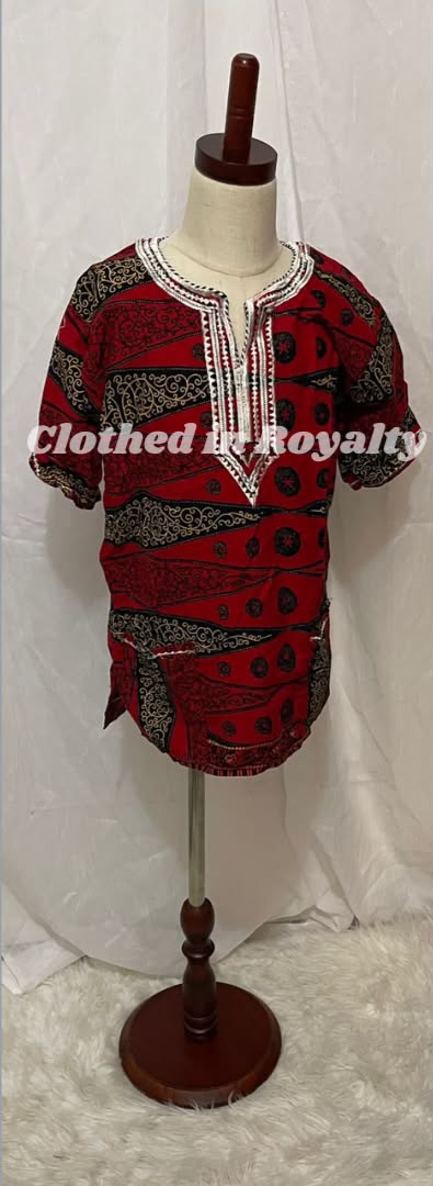 Boys kitenge shirt 5-7 years old